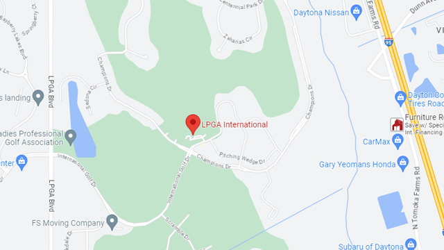 Area map of LPGA International, FL.