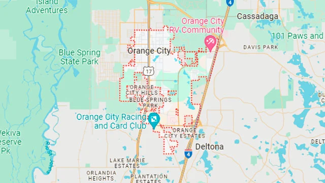 Area map of Ponce Inlet, FL.